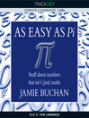 As Easy As Pi (MP3): Stuff about numbers that isn't (just) maths: All the Stuff That Isn't (Just) Maths